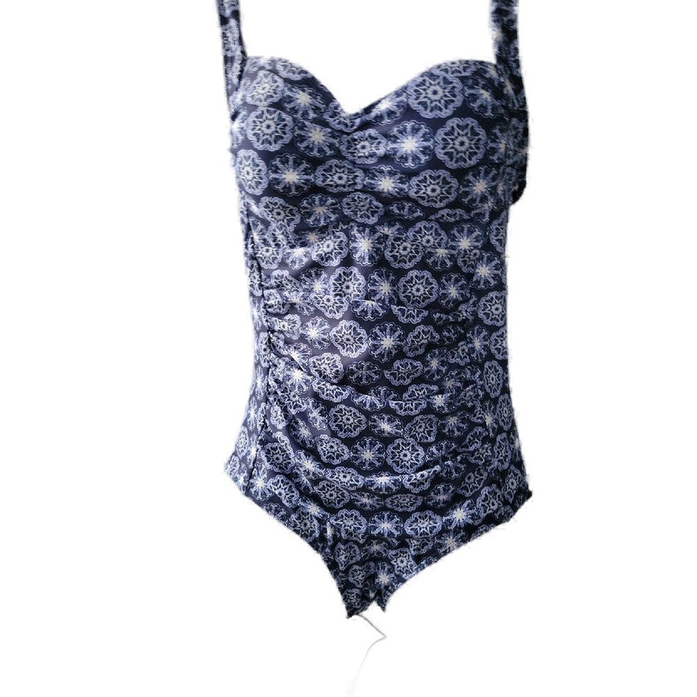 Sheshow Blue Mandala Print One Piece Swimsuit Sz M NWT